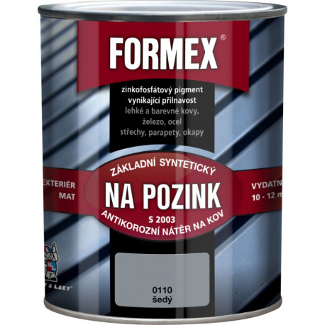 FORMEX S 2003 základná farba na pozink sivá 0,6 l
